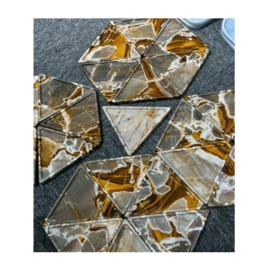 Dalles de marbre doré de luxe, design moderne, Versailles Bugatti Gold Fusion avec veines dorées pour table à manger, mur et carrelage de sol - Product Image 6