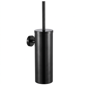 Support mural pour brosse de toilette en acier inoxydable, design minimaliste rond, finition polie, pour salle de bain - Product Image 3