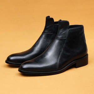 Bottes pour hommes les plus vendues, bottes de travail britanniques tendance à tige haute, chaussures décontractées à tige mi-haute polyvalentes pour hommes - Product Image 2