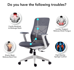 Silla de Oficina Ejecutiva Ergonómica Moderna a Precio de Fábrica, Cojín de Esponja de Alta Densidad, Alivia el Dolor de Espalda, <span class=keywords><strong>Altura</strong></span> Ajustable - Product Image 3