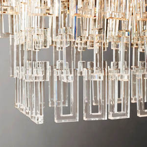 Lámpara de araña redonda moderna de latón dorado antiguo para sala de estar, dormitorio, 3 niveles, decoración de lujo para el hogar, lámpara de araña de cristal K9 - Product Image 4