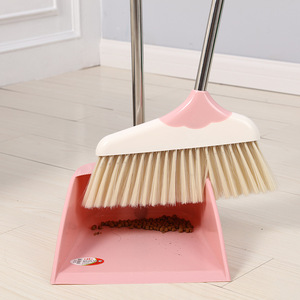 Ensemble balai et pelle en plastique avec manche en acier inoxydable, portable pour le nettoyage domestique - Product Image 2