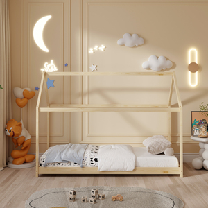 <span class=keywords><strong>Cama</strong></span> <span class=keywords><strong>Montessori</strong></span> de madera para niños, <span class=keywords><strong>cama</strong></span> <span class=keywords><strong>doble</strong></span> de madera de pino macizo para niños, <span class=keywords><strong>cama</strong></span> de casa para niños pequeños - Product Image 2
