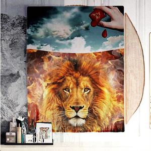 Aubusson Design Lion <span class=keywords><strong>Tapisserie</strong></span> Psychédélique Magique Tarot Tissé <span class=keywords><strong>Tapisserie</strong></span> pour Salon Chambre Nouveau - Product Image 3