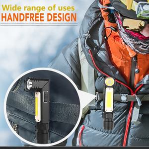 QXMOVING USB Перезаряжаемый светодиодный рабочий свет портативный фонарик с поворотом 90 градусов с регулируемой яркостью DC водонепроницаемый COB для ремонта автомобиля - Product Image 6