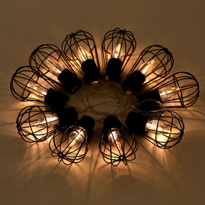 10LED Ngoài Trời Không Thấm Nước Năng Lượng Mặt Trời Vintage Retro Phong Cách Sắt Lồng Đảng Lights Năng Lượng Mặt Trời Fairy <span class=keywords><strong>String</strong></span> Cho Giáng Sinh Wedding Holiday - Product Image 4