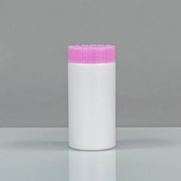 Bouteilles en plastique cylindriques en PEHD 68ml 75ml 85ml 100ml avec bouchon à feuille, flacons vides pour emballage de capsules, granulés et comprimés