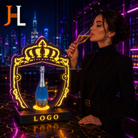 Présentoir à vin LED lumineux en forme de couronne pour bar, présentoir à champagne LED, glorificateur de vin lumineux, présentoir VIP pour service de bouteilles