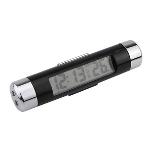 Car Air Vent Clock Digital Thermometer With Luminous Function Metal Electronic Watch For Vehicle Interior Display - Product Image 3