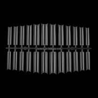 NADECO 360PCS XXL Long Nail Tips Demi-Couverture Sans Courbe en C Mat Effilé Carré Extension Gel Ongles 12 Tailles