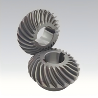 Engrenage conique hélicoïdal forgé usiné CNC, personnalisable multi-matériaux, haute résistance, pour engrenages de couronne et pignons de machines de construction