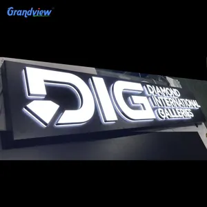 LOGO Pattern Letter Fonts Business Customized 3D Outdoor Indoor luminous characters Acrylic Face&Back Light Channel Letter Sign