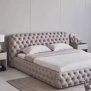 Precio Directo de Fábrica: Cama Moderna y Cómoda para el Hogar u Hotel, con Almacenamiento, Sin Estructura de Madera - Product Image 4