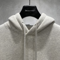 Sweat-shirt à capuche en molleton de coton avec logo brodé, streetwear, surdimensionné, lourd, masque pour les yeux, sweat-shirt à capuche pour homme