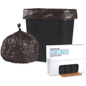 Bolsas de Basura Domésticas Boardwalk BWK2432L-Negras, Grado Ligero, Perforadas, sin Núcleo, en Rollo, para Contenedores de 12-16 Galones - Product Image 1