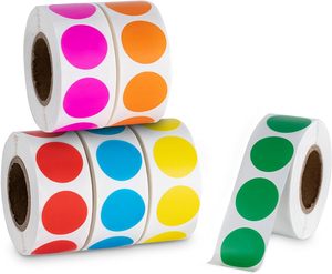 Autocollants à points colorés Hoewina, 3000 pièces, 1 étiquette autocollante, 6 couleurs, points de colle - Product Image 1