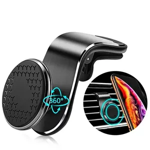 Регулируемая Гибкая Универсальная 360 вентиляционная труба, оптовая продажа, магнит, вращающийся антистатический логотип, подставка-держатель для мобильного телефона