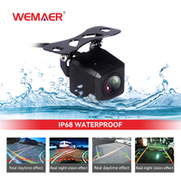 WEMAER Caméra de recul universelle étanche IP68 avec vision nocturne Caméra de recul pour voiture avec ligne de stationnement