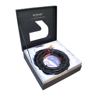 Câble de haut-parleur audio haute fidélité Tonewinner une paire Câble doré 6N OCC Câble de haut-parleur audiophile