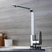 Robinet de cuisine simple moderne en acier inoxydable 304, mitigeur haute pression avec douchette extractible, finition brossée pour salles de bain et hôtels