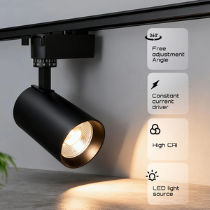 ไฟติดรางแบบสปอตไลท์ LED 10W 20W 30W 40W สำหรับจัดแสดงสินค้าในร้านค้า พร้อมระบบรางแบบเส้นตรง - Product Image 2