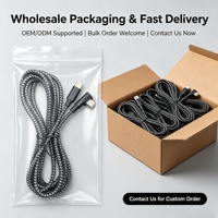 Câble USB C vers USB C en nylon tressé à angle de 90 degrés, charge rapide PD 60W, transfert de données 480 Mbps, cordon de type C pour jeux, longueur personnalisée