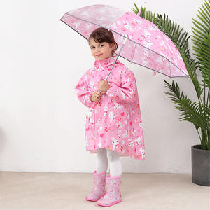 Imperméable de pluie léger et portable pour enfants d'école primaire, garçons et filles, avec imprimé animal mignon en 3D, sécurité en plein air - Product Image 4