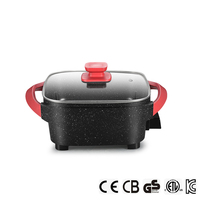 Fournisseur de cuisine Ustensiles de cuisine 6.5L Marmite marbrée avec poignée en bakélite Logo personnalisé Marmite électrique multifonction