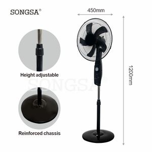 <span class=keywords><strong>Ventilateur</strong></span> solaire portable SKD/CKD à télécommande, 16 pouces, moteur sans balais, rechargeable, pour usage domestique, prix de gros - Product Image 4