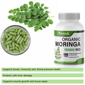 Capsule di Erbe di <span class=keywords><strong>Moringa</strong></span> per Adulti, Integratore per il Sistema Immunitario e Energia, 60/90/120 Capsule - Product Image 1