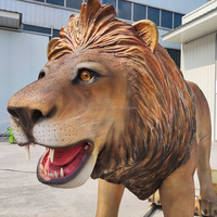 Hewan Robot animatronik kerajaan hewan ukuran kehidupan penuh dekorasi kebun binatang simulasi realistis hewan hewan hewan animatronik Lion Model dijual