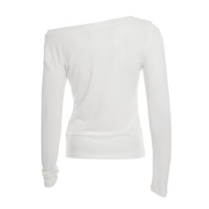 Camiseta de Manga Larga con Estampado de Letras Transparente, Tejida, Ecológica, Informal, Protección Solar, para Descansar - Product Image 6