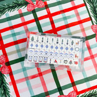 Set Mahjong Akrilik Premium dengan Cetakan Rusa & Pohon Pinus untuk Festival Musim Dingin