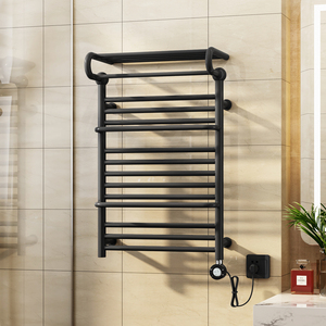 AVONFLOW Salle de bain Chauffage électrique Noir Blanc Anthracite Couleur <span class=keywords><strong>Serviette</strong></span> Radiateurs Chauffe-serviettes Porte-serviettes Design Radiateur - Product Image 1