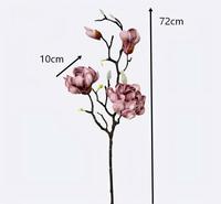 Fleur artificielle d'orchidée multi-têtes en PU faite à la main, décoration d'intérieur, fleur artificielle à tige unique pour Noël et les cérémonies de remise des diplômes