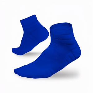 Blue <b>Ankle</b> <b>Socks</b> Solid Color Breathable Knitted for Adults Daily Casual Wear - Product Image 1