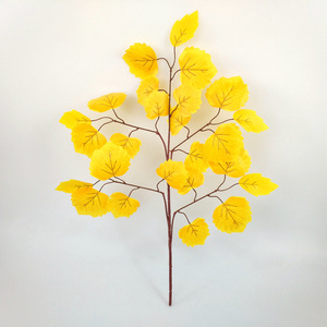 Rami Artificiali <span class=keywords><strong>di</strong></span> Populus Euphratica, Foglie Verdi Finte per Decorazione Autunnale e Paesaggistica, Vendita all'Ingrosso - Product Image 6