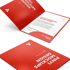 Custom Design Executive Expanding <b>Art</b> Paper Portfolio <b>Folder</b> with Fancy Paper Flap Custom Logo A4 Size Film Lamination - Product Image 1