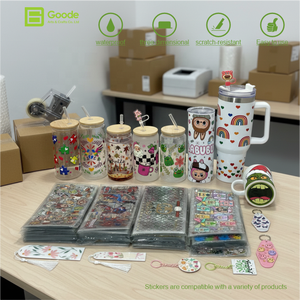 Autocollants de transfert pour gobelets en PET imperméables Goode Wholesale, motif dessin animé, écologiques, brillants, géants, Marvel, héros verts, pour gobelets de 16 oz, protection UV - Product Image 4