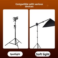 Support de sol intégré à bras croisé de 4 m pour téléphone portable, photographie, diffusion en direct, trépied portable, vidéo, rotation à 360°