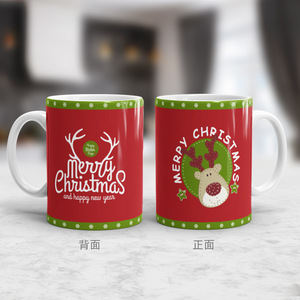 Tasses à café en céramique personnalisées bon marché pour promotion de Noël 2021, 11 oz - Product Image 2