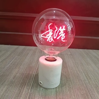 Lampe à filament lettre motif personnalisable Ampoule à filament portable Lampe à filament rechargeable USB avec support de pierre