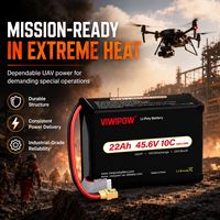 Baterai Drone Lithium 12S Tahan Suhu Tinggi 45.6V 22Ah Khusus untuk Pelatihan Praktis Drone Industri Khusus