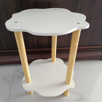 Table basse moderne en forme de nuage, blanche et rose, en bois et plastique, ronde, petite, pour salon ou boutique