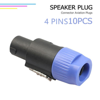 Conector de Panel de Chasis Personalizado, Conector Macho de Alimentación de 4 Pines para Altavoz LED Speakon, Conector XLR Macho
