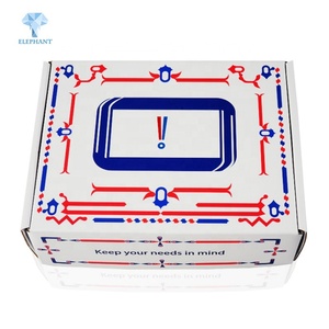Wholesale Cheap Plain Folding Cardboard Corrugated Paper Gloss White Shipping Box - Product Image 1