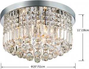 Plafonnier led circulaire en cristal k9, design moderne, décoration d'intérieur, 2022 - Product Image 3