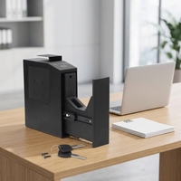 Coffre-fort dissimulé Safewell avec compartiments réglables sous le bureau, armoire de sécurité électronique pour documents et argent à domicile