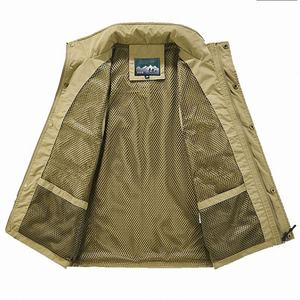 Gilet d'extérieur professionnel, tissu durable et résistant aux rayures, séchage rapide, UPF50+, grande capacité de rangement pour la pêche, la randonnée et la chasse - Product Image 4