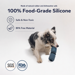 Bol de nourriture pour animaux de compagnie en silicone antidérapant de qualité alimentaire 3-en-1 anti-étouffement, <span class=keywords><strong>bleu</strong></span> <span class=keywords><strong>ciel</strong></span>, pour chats et chiens, avec tapis à lécher - Product Image 2